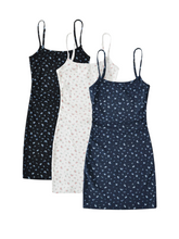 Nika Floral Ribbed Knit Mini Dress